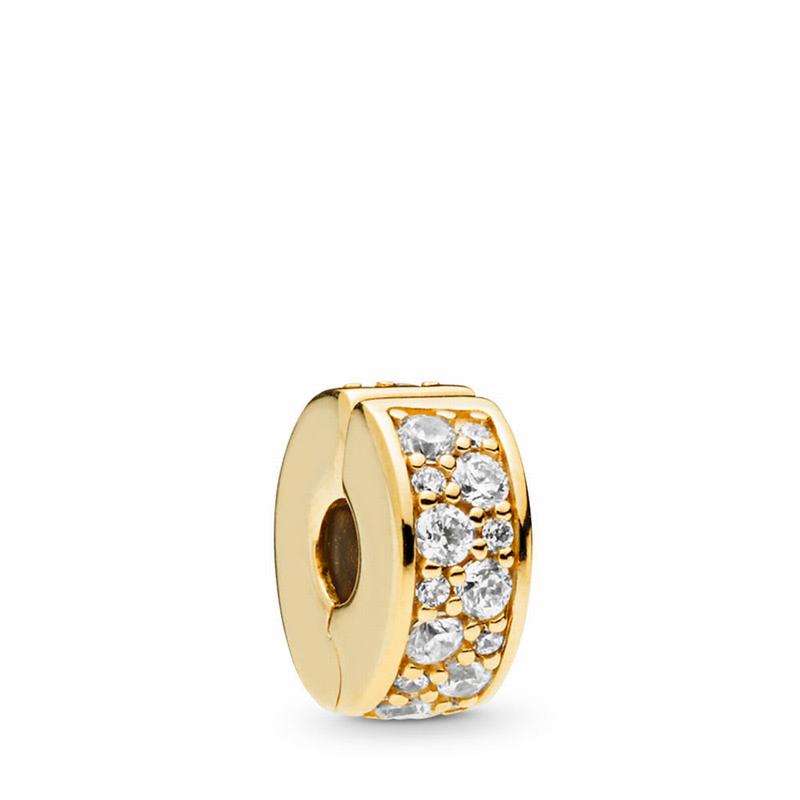 Pandora Australia Shine™ Shining Elegance Clip Charm - 18ct Gold Plated | JQLYCK639